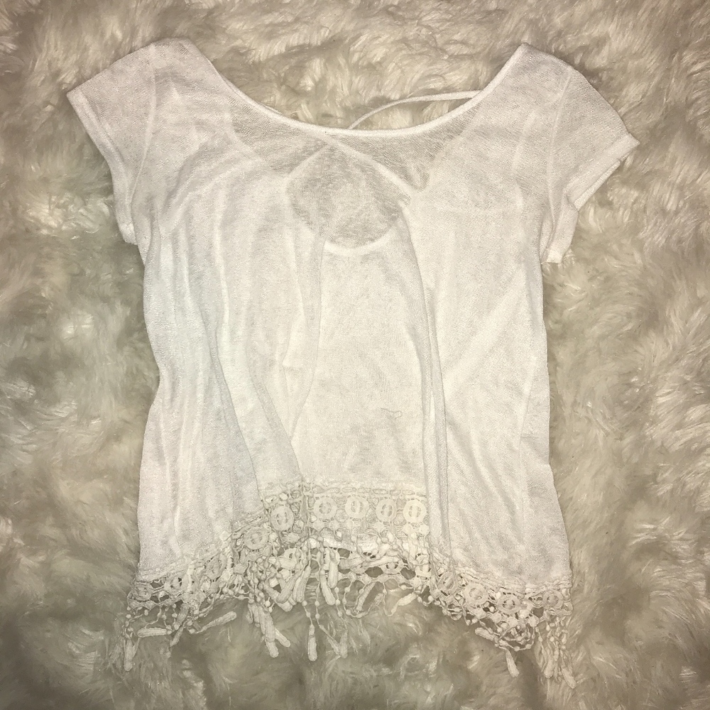 Miss Daisy white transparent blouse